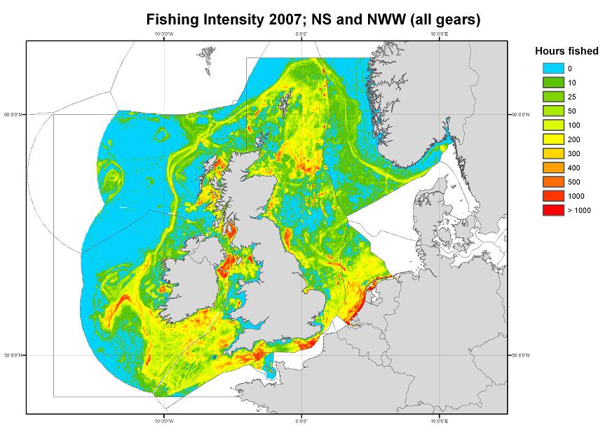 Figure 5: Total hours fished by all gear types in 20