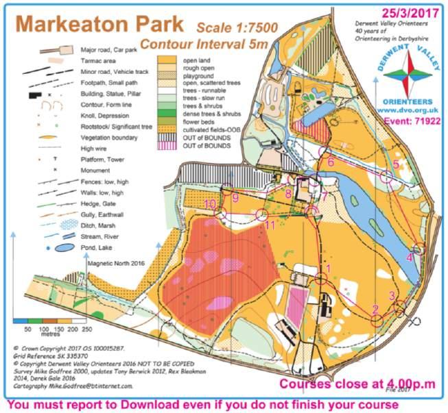 Orienteering map of Markeaton Park Appendix 3 Useful Websites www.dvo.org.uk Has, among other things, future events, and results from past ones. To join DVO, see British Orienteering below.