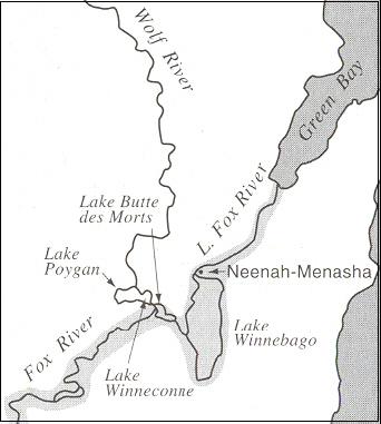 Hydrological separation Fox River lock system, Lake Winnebago