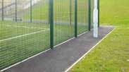 behind goals 3) high fencing around the edge of the