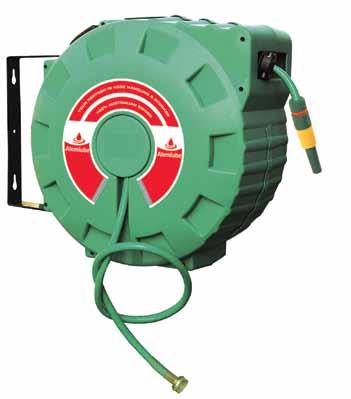 SW500 S SERIES WATER HOSE REEL Impact resistant UV stabilised covers for maximum durability Automatic and positive latching mechanism Can be mounted on the floor, wall or ceiling Adjustable spring