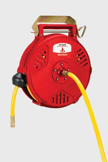 S SERIES AIR HOSE REELS Impact resistant UV stabilised covers for maximum durability Automatic and positive latching mechanism Can be mounted on the floor, wall or ceiling Adjustable spring tension
