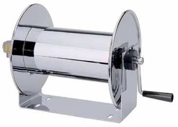 LOW & MEDIUM PRESSURE STAINLESS STEEL SPRING REWIND HOSE REELS High quality electro-polished stainless steel construction Engineered and designed for non-corrosive applications such as food and