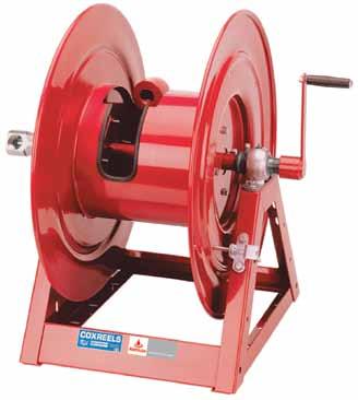 1175 SERIES HAND REWIND HOSE REELS All metal construction Engineered and designed for use in challenging, heavy duty applications Solid steek crank with smooth round handle Pressures of up to