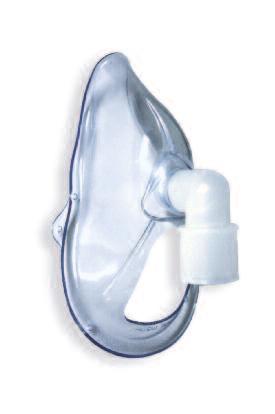 OxyMask Aerosol Right angle swivel adapter allows for optimal aerosol delivery when patient is laying down or sitting Tapered design allows interfacing with a wide variety of nebulizer cups