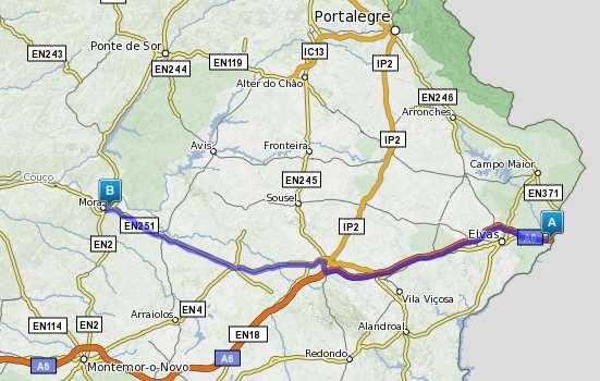 If you come by road: Cross the border at Badajoz (Caia) Follow the direction: Elvas-Estremoz-Vimeiro-Pavia-Cabeção-Mora (± 120Km) 2.