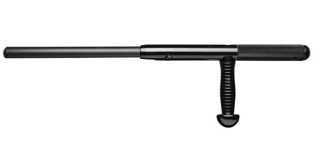 PR-24 SIDE-HANDLE BATONS ENGINEERED FOR OFFICER SAFETY BLACK POWDER COAT FINISH TRUMBULL STOP HANDLE keeps the baton in your hand and increases baton retention and subjectcontrol holds POSITIVE