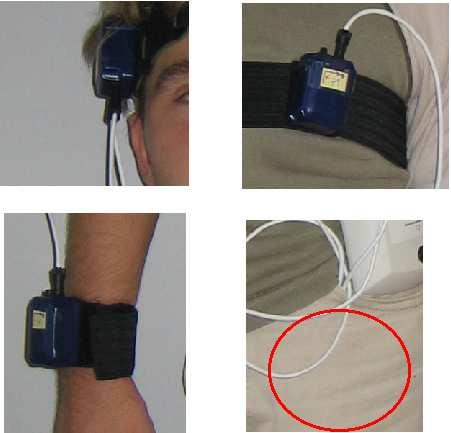 Fig. 1. Sensor placement 3. Walking Segment Localization The smoothed frame by frame recognition results are then used to localize walking segments that are long enough to allow reliable recognition.