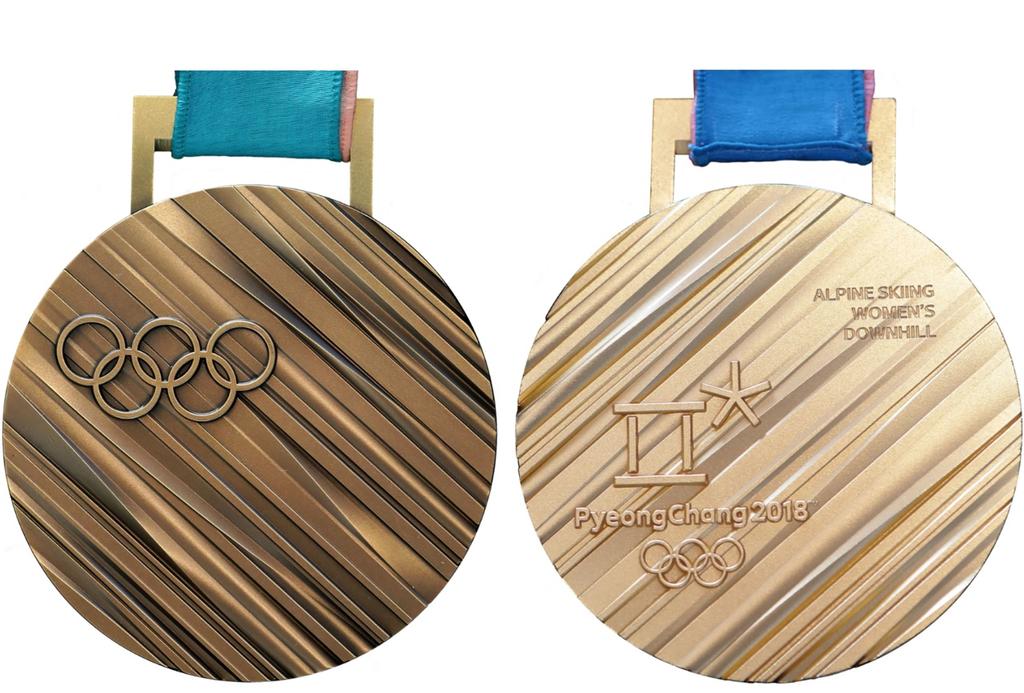 PYEONGCHANG 2018 The obverse features the Olympic rings. The reverse shows the emblem of the Olympic Winter Games PyeongChang 2018 and the name of the discipline and event in English.