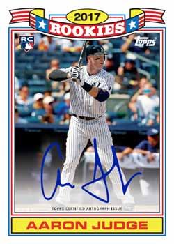 showcasing Yankees rookie Aaron Judge on a historic Topps