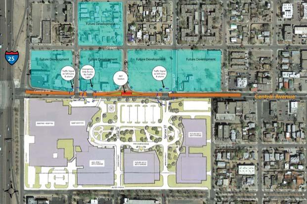TOD Projects Station Area: UNM Presbyterian Hospital Mixed-Use Titan Development has conceptual plans for nearly five full blocks (approximately 10 acres) along Central Avenue, directly adjacent from