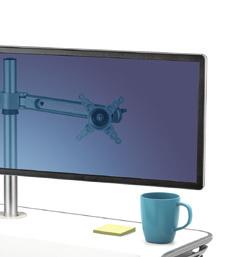 Lotus DX Sit-Stands Raises monitors to an optimal