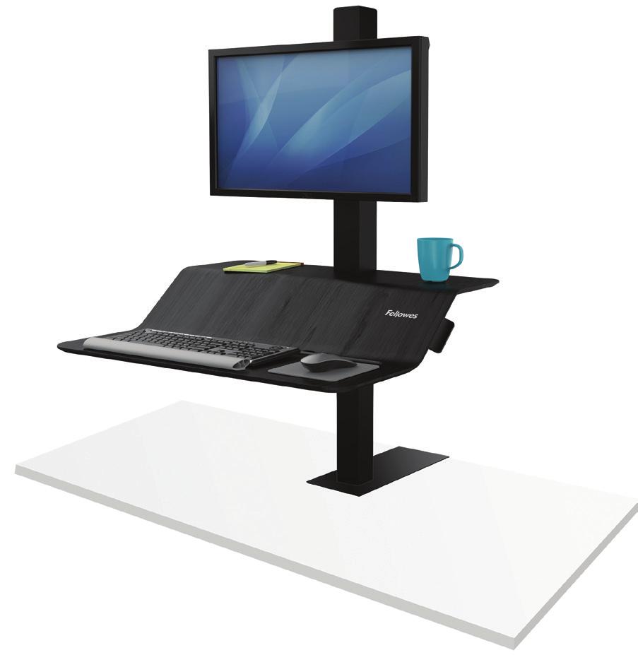 Lotus VE Sit-Stand Workstation The Lotus VE Sit-Stand features a thoughtful, compact