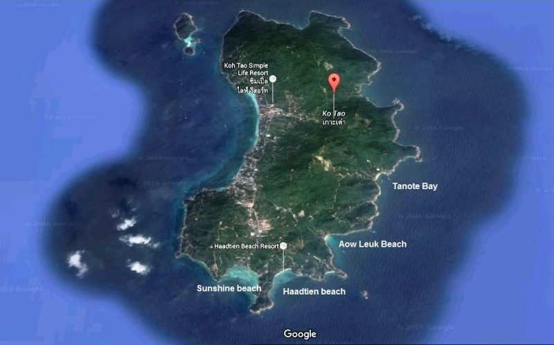 Tanote Beach Ao Thian Og beach Chalok Baan Kao beach and, Aow Leuk Beach I have marked these beaches in the image below and if you see carefully, the water is shallow near the beach and it makes a
