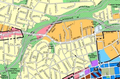 Arlington County Plans, Policies, and Zoning General Land Use Plan Within and surrounding the study area there