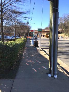 along with the other Lee Highway bus stops in the study area. However, the Arlington Transit (ART) Bus 55 route replaced this route. The MetroBus 3Y line continues to serve these stops.
