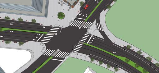 Figure 27: Intersection - Lee Highway & Spout Run Parkway/North Kirkwood Road 3 2 1 4 1. High-visibility zebra crosswalk markings are recommended for all crossings 2.