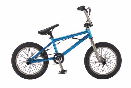 Features: 2pc pegs Colors: Steel Blue Break out from the me-too bikes...sharpen your skills with the new Stiletto! Stiletto Frame: CrMo D/T w/wishbone chain stays, w/6mm dropouts, 20.