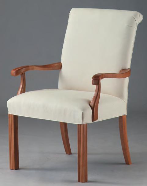 Parson Example Configuration 2 Side Chair 6460 Tapered Leg: 6464, Straight Top Rail: 6460/2 As shown: 39 1 /2 H x 22 W x 26 D Seat Deck Height: 16 3 /4 Parson Example Configuration 3 Arm Chair