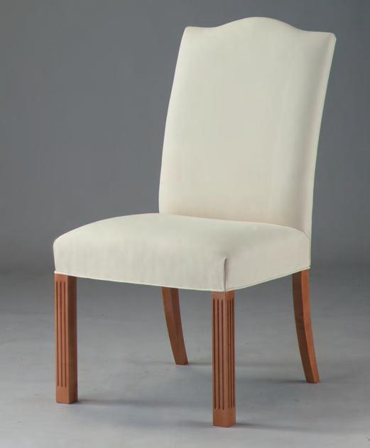 Parson Example Configuration 6 Side Chair 6460 Fluted Leg: 6463, Camel Back Top Rail: 6460/1 As
