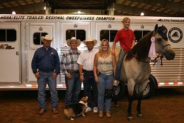 Two Lucky Reiners Win Elite Trailer Sweepstakes Four More To Go Kinzy Donnelly from Aubrey, Texas, is now hauling his champion reiners around in a brand new Mustang Horse Trailer from Elite Trailer