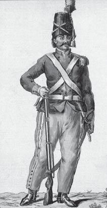 Trooper (pocztowy) of the 1st National Cavalry Bde, 1790; see Plate F2.