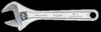 LIFETIME WARRANTY The Quality You Know HEAVY DUTY ADJUSTABLE WRENCH CHROME FINISH LENGTH: 4, 6, 8, 10, 12, 15, 18, 24 Raised head design prevents unintended change to the opening width of jaw while