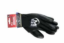 POLYURETHANE COATED INDUSTRIAL GLOVES Black 15 gauge nylon knit, dipped with black polyurethane. Touch screen technology gives the user excellent control over any touch screen device.