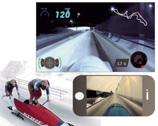 5G-based realistic media service that makes viewers feel the thrill of high-speed sliding sports such as bobsleigh.