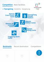 Accessibility Service PyeongChang 2018 Mobile App (Official/Transport) To help persons with different physical abilities to have access to venues, the PyeongChang 2018 Olympic and Paralympic Winter