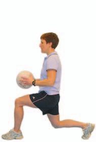 Jump and change legs in the air while moving forward. Land in a lunge position with the LEFT leg forward. Repeat with LEFT leg forward.