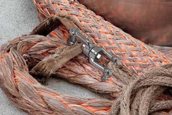 Proper surface preparation, maintenance, and routine inspection A 300-microinch finish (7.62 microns) for all deck hardware that comes in contact with the rope is recommended.