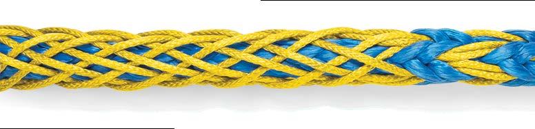ADDITIONAL TUG WORKING LINES RP-12 SSR-1200 {416} CLASS I ROUND PLAIT > Made with Ultra Blue polyolefin-polyester blend > 15 18% lighter than 100% polyester ropes > Excellent grip > Excellent heat