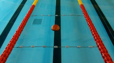 FR 2.11 False Start Rope may be suspended across the pool not less than 1.2 metres above the water level from fixed standards placed 15.0 metres in front of the starting end.