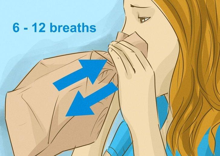 Procedures for controlling hyperventilation Catching it early If it has happened to you before, you may be able to identify the warning signs, for example, a stifling feeling as if the widow should