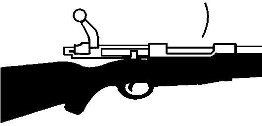 A cartridge discharged by the closing of the bolt can result in possible serious injury to the shooter and those nearby. If a cartridge does not chamber readily, do not force it.