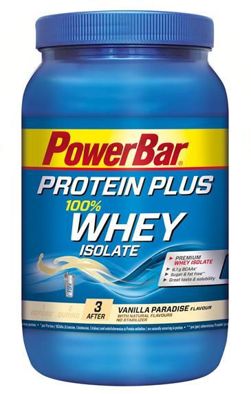 High protein drink mix with whey protein isolate with sweetener for athletes- vanilla flavour. Whey protein isolate (milk) (95%), natural flavourings, emulsifier (soy lecithin), sweetener (sucralose).