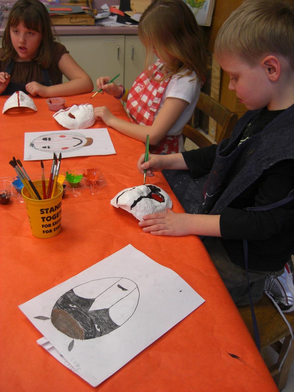 We painted our masks.