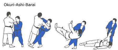 Okuri-Ashi-Harai Full Foot Sweep 1. Begin in Right Natural Stance 2. Step to the right, forcing opponent to step with you. 3.