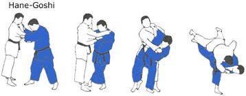 Hane Goshi "Spring Hip Throw" 1. Break opponent s balance forward by stepping back or pulling opponent toward you. 2.