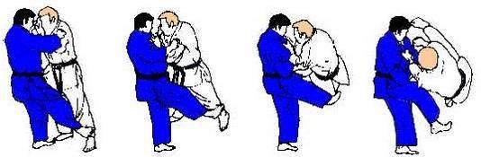 Harai Tsuri Komi Ashi "Lift-Pull Foot Sweep" or Lifting Foot Sweep 1. Force opponent to walk backwards. 2.