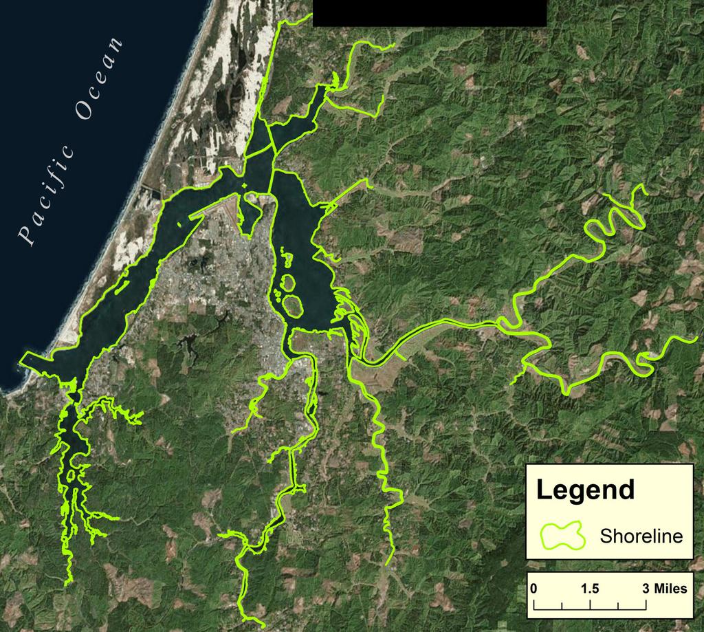 Geographic Features of the Coos Estuary and Lower Coos