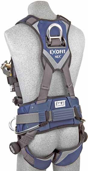 sewn-in hip pad with belt and lumbar wear protection.