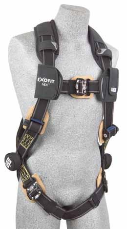 VEST-STYLE FULL BODY HARNESSES 1113338 ARC FLASH HARNESS Nomex /Kevlar web, PVC coated aluminum back D-ring, coated pass-thru buckles,