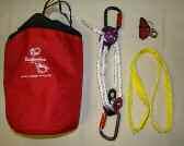 Rescue Kit Designed to easily lift a victim on a tower or structure to disconnect their shock-absorbing lanyard 4:1 mechanical advantage eases process Includes an anchor sling and micro grab to