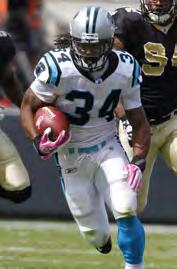 6,000+ IN COLLEGE & THE NFL Running back DeAngelo Williams surpassed 6,000 career rushing yards in 2013.