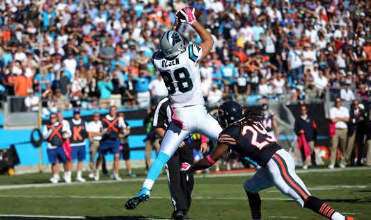 OLSEN AMONG NFL'S TOP TIGHT ENDS Through nine games, tight end Greg Olsen is fourth among NFL tight ends with 45 receptions, second with 539 receiving yards and is tied for fifth at his position with