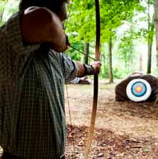 Located on top of a secluded hill at the Smoky Mountain Sports Club, a thirty minute drive off-site to our shooting complex, the serene setting begs the archer to step back in time and enjoy the