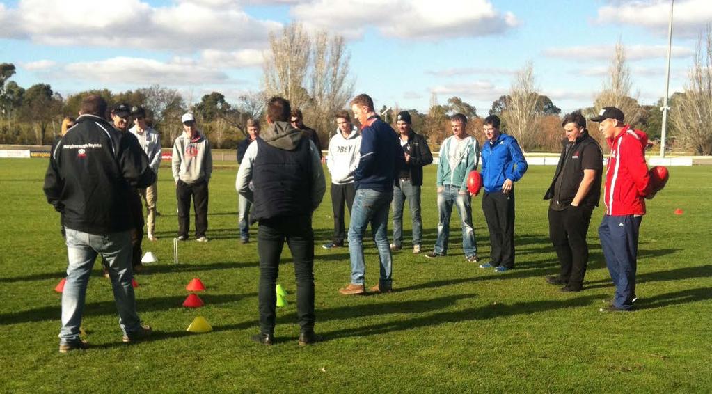 GOLDFIELDS COACHES ASSOCIATION SEMINAR Current Footscray VFL Coach and Western Bulldogs FC Development Coach, Ashley Hansen, and North Melbourne FC High Performance Analyst, Jason Lappin, presented