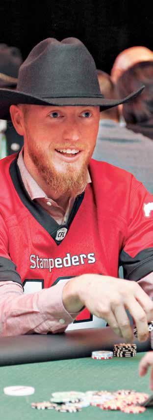 $ 90,000 STAMPEDERS AMBASSADORS CHARITY POKER TOURNAMENT The second annual Stampeders Ambassadors Charity Poker Tournament took place on October 24, 2016 at the Grey Eagle Resort and Casino which